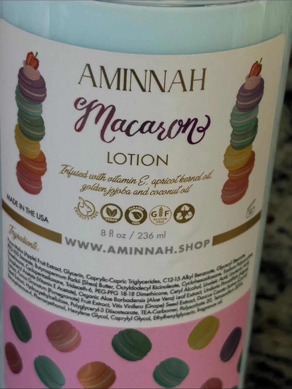 Aminnah Macaron Lotion